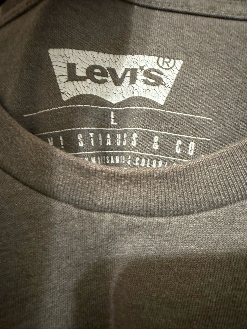 Levi's Gray Short-Sleeve Tee with Red Logo